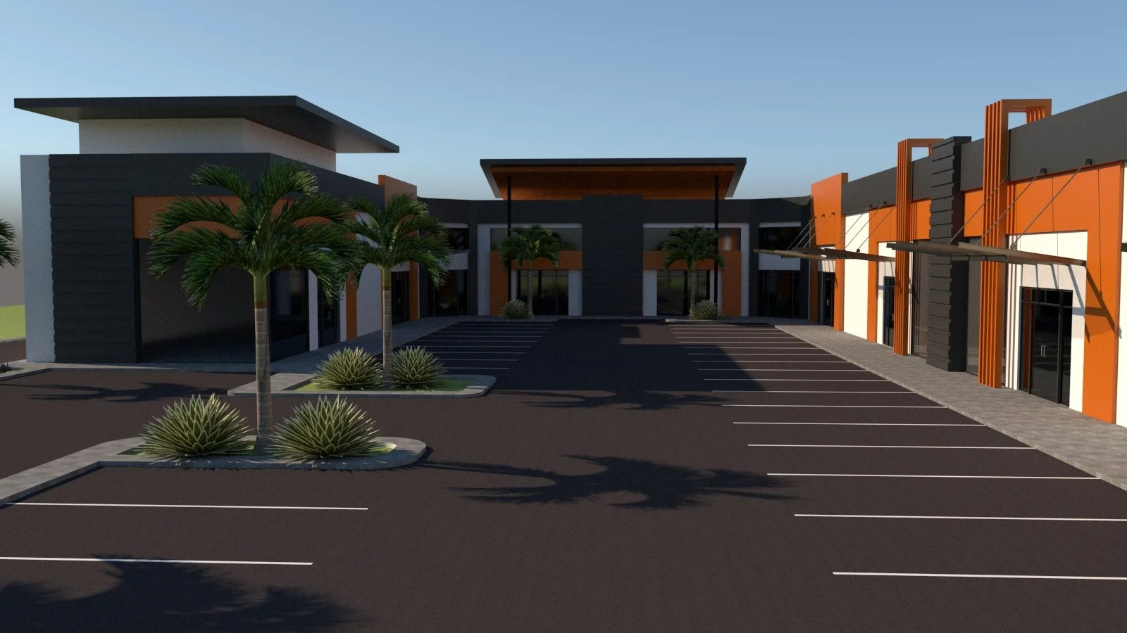 Shopping Plaza Design Concept - Shoping Plaza Tx Render 1